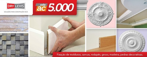 Imagem 3 de 5 de Cola Rodapé - Extra Forte - Colagem Ultra Rápida - Pote 1kg