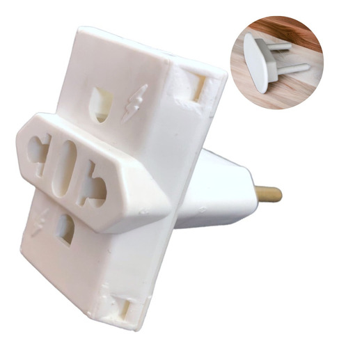 Adaptador Tomada Padrão Novo Antigo Benjamin T 3 Pinos P/ 2