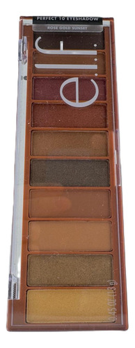 Sombras Para Ojos Paleta Colores Elf Perfect 10 Eyeshadow 81495 Rose Gold Sunset