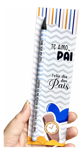 Lembrancinha Dia Dos Pais - 30 Cards Com Lápis Personalizado
