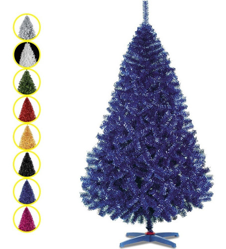 Arbol De Navidad Naviplastic De Colores Pino Navideño 1.60 M Color Azul