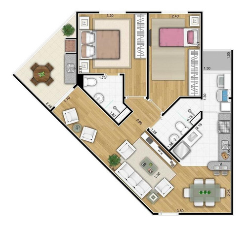 Imagem 29 de 30 de Apartamento Com 2 Dormitórios À Venda, 67 M² Por R$ 395.000,00 - Paulicéia - Piracicaba/sp - Ap1467