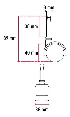 Rodaja Tipo Yoyo Con Espiga Para Madera