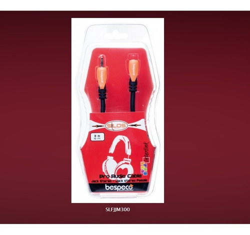 Imagen 2 de 4 de Cable Bespeco Slfjjm300 Prolongador 3,5 St /jack 3.5st 3mt
