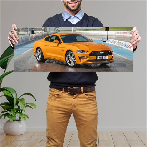 Cuadro 30x80cm Auto 2018 Ford Mustang Gt Uk
