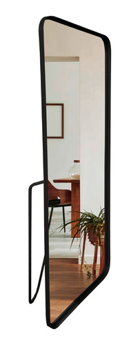Espelho Retangular Metal Grande Apoio Chão Suporte 2,00x0,80
