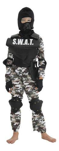 Disfraz De Uniforme De Los Swat Para Niños Del Ejército
