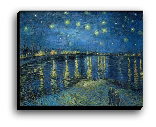 La Noche Estrellada Sobre El Ródano En Canvas De 120x120cm