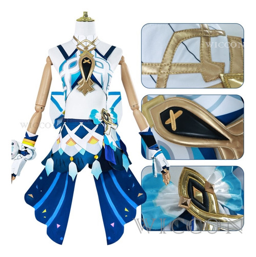 Peluca Para Cosplay De Costume Impact, Uniforme De Mualani G
