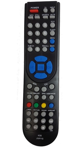 Control Remoto 435 Jxpys Para Sanyo Noblex Philco Jvc Sansei