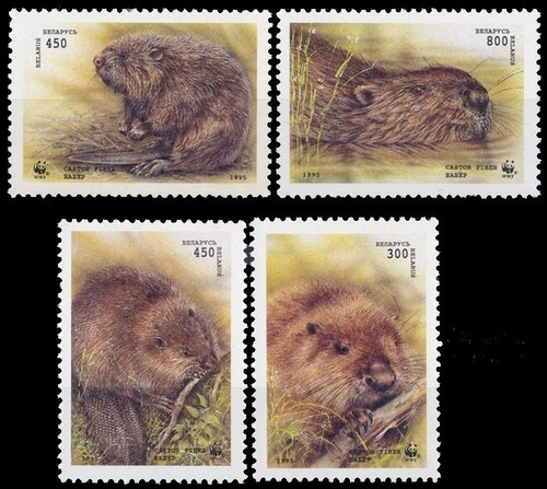 Fauna - Wwf - Castores - Bielorrusia - Serie Mint