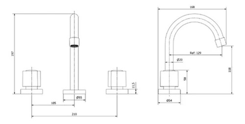 Combo Griferia Viva Nova Plus Hydros Set De Baño 904111