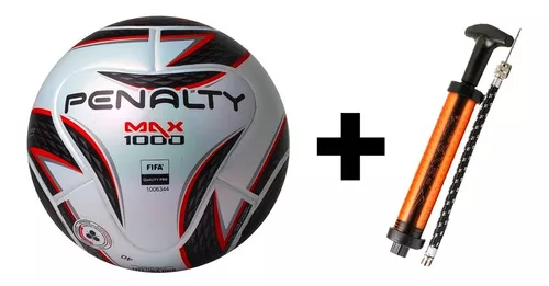 Kit Bola Penalty Max 1000 Futsal Pró Padrão Fifa + Bomba Sac