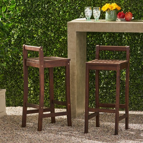 Christopher Knight Home Riviera Taburete De Madera Caoba