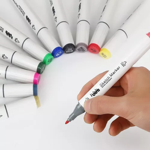 hhhouu Marcadores de punta fina de 100 colores de doble punta para adultos,  juego de marcadores artísticos para colorear para adultos, dibujos