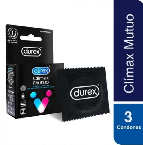 Durex Climax Mutuo Caja 3 Condones Preservativos