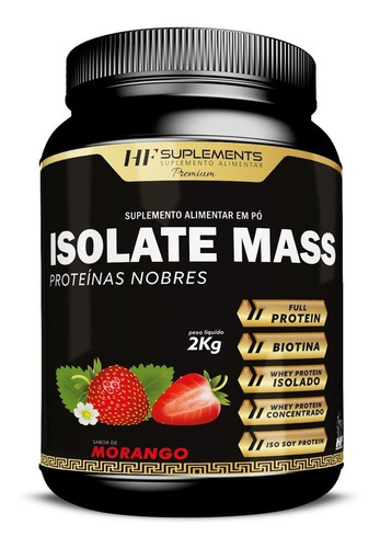 3x Isolate Mass Hipercalorico Proteinas Nobres 2kg Sabores