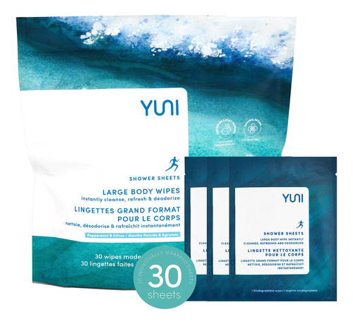 Yuni Beauty Toallitas Corporales Grandes (peppermint Citrus,