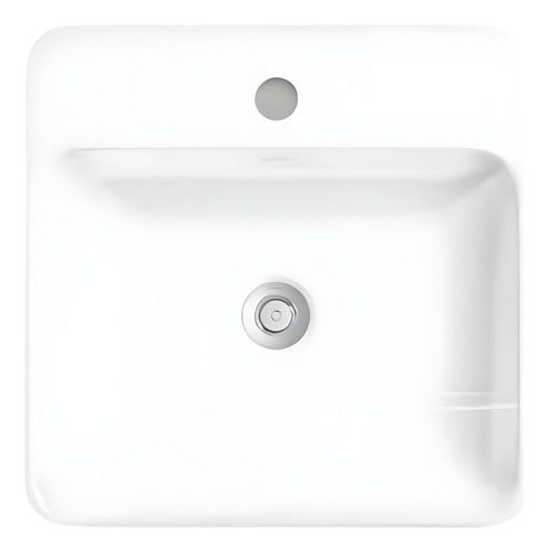 Cuba Kohler Vox De Sobrepor Retangular Com Mesa Furo Branca