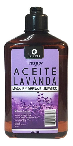 Aceite De Masajes Lavanda 250 Ml Therapy Cosedeb