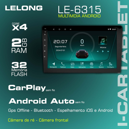 Central Multimídia Sonic 2012 13 2014 Android 14 Carplay 9p