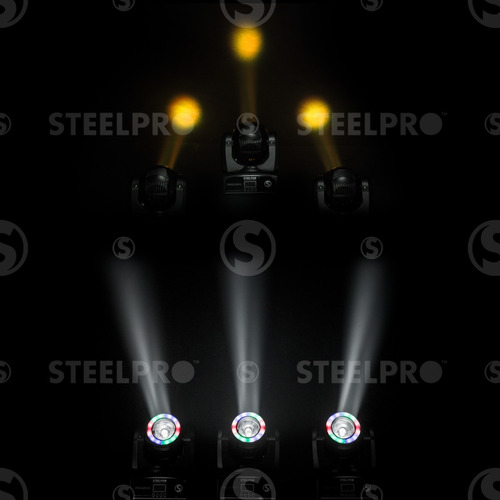 Imagen 5 de 9 de Steelpro Bag Con 2 Cabezas Móvil Led Beam 1x60watts, Rgbw