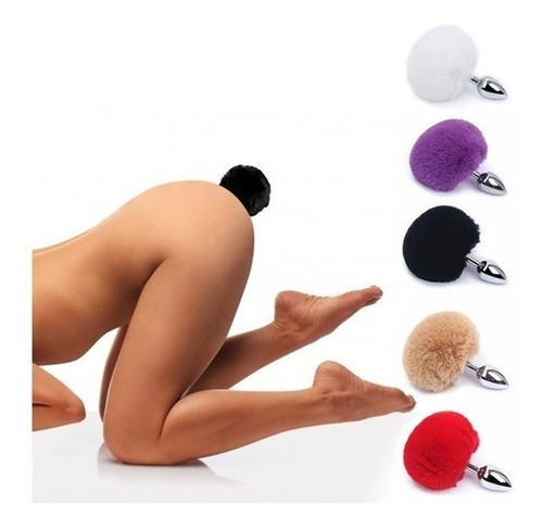 Imagen 1 de 6 de Plug Tapon Dilatador Anal Cola De Conejo Juguete Sexual