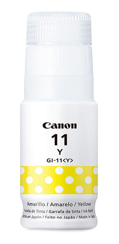 Botella De Tinta Canon Gi-11 Amarillo Rinde 6000 Páginas 70 