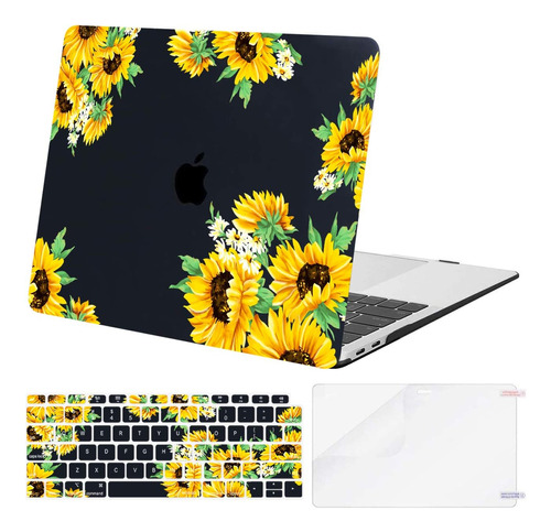 Funda Mosiso Macbook Air 13 A2337 M1 A2179 A1932 Girasoles