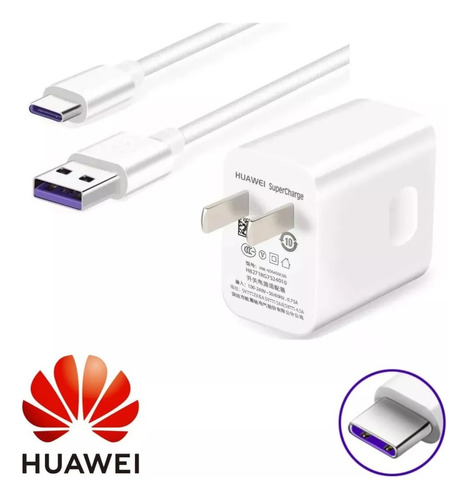 Cargador Huawei Super Turbo 40w tipo C sellado original