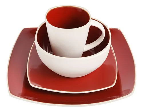 Vajilla blanca y roja hotsell