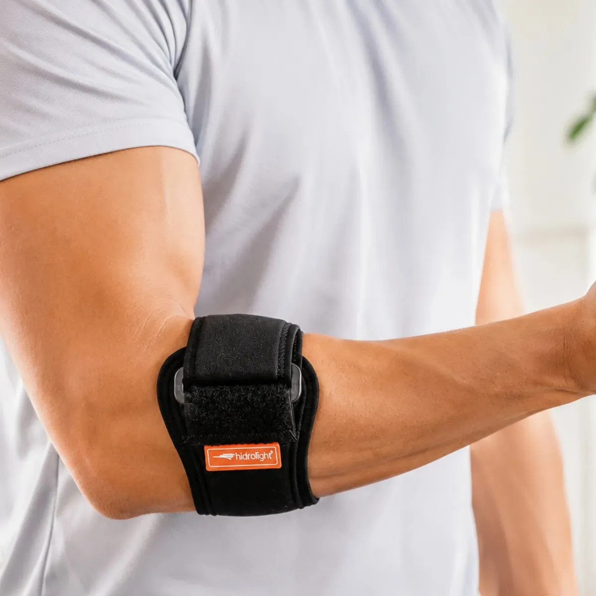 Cinta Tennis Elbow Cotovelo Tensor Ajustavel Epicondilite Único Preto