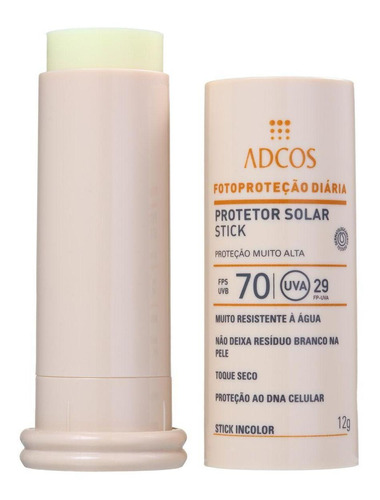 Adcos Professional Filtro Solar Fps 70 Stick Incolor 12g