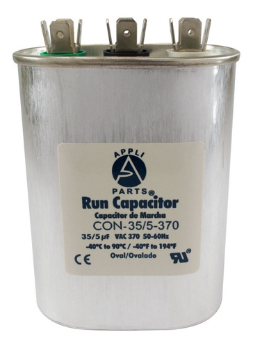 Condensador/ Capacitor De Marcha  35+5 Mfd 370 Vac Ovalado