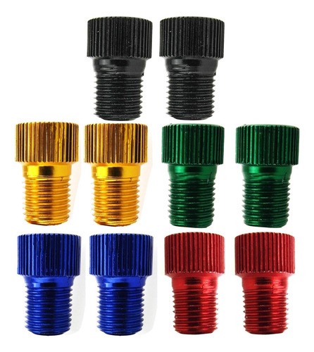 Innolife 10 Pcs Presta De Aluminio A Schrader Converter Válv