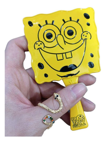 Espejo De Manos Maquillaje Con Forma De Bob Esponja,espejo