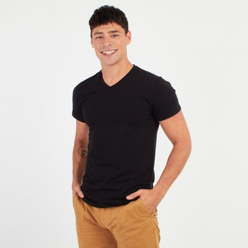 Imagen 5 de 5 de Remera Kevingston Munich Elastizada Manga Corta Slim Fit