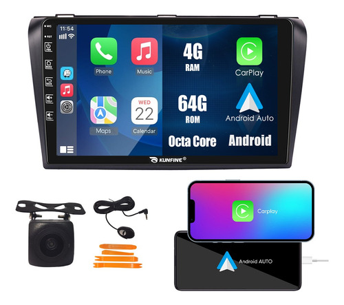 Radio Estéreo Android Para Mazda 3 2004-2010 4+64g