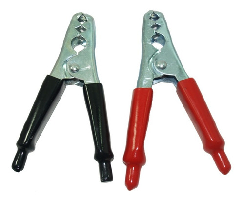 Pinza Cocodrilo Clip Bateria 120 Amp Rojo Negro Pack X 2