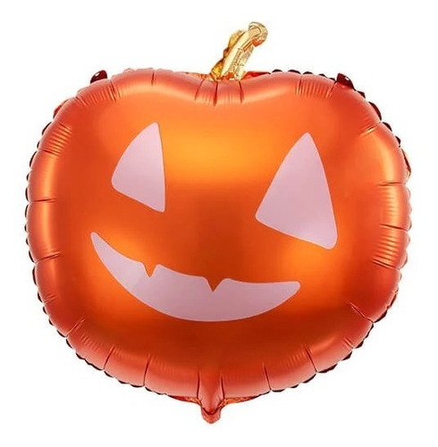 Imagen 1 de 4 de Globo Metalizado Calabaza Halloween 45 Cm