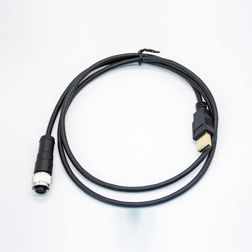 Cable M12 Usb Codigo Hembra 4 Pin 2.0 Conector Macho 1m Pvc