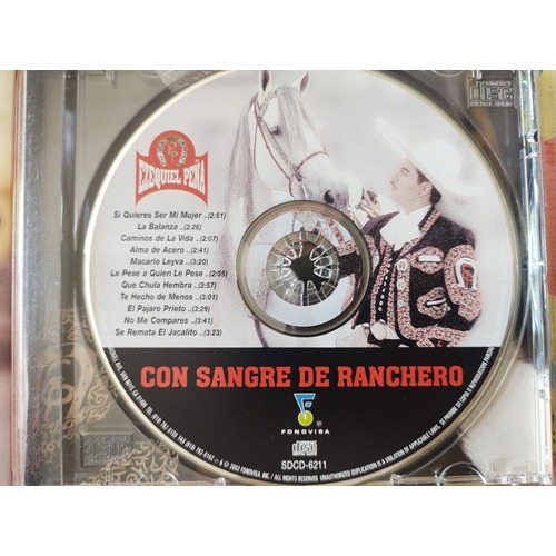Ezequiel Peña Cd Con Sangre De Ranchero V (Usado)