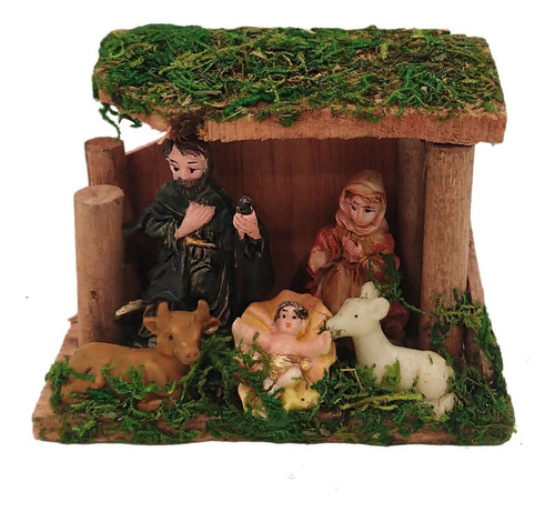 Pesebre Madera Arbol Navidad Decoracion M1 - Sheshu Navidad