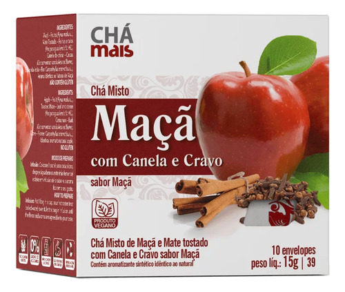 Chá De Maçã Com Canela E Cravo Chá Mais 10 Sachês