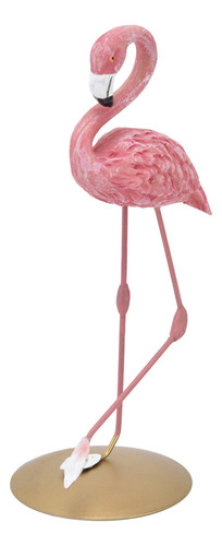 Lq Adornos De Flamenco Estatua Rosa, Figura De Resina Para D