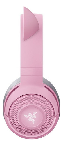 Imagen 3 de 10 de Auriculares Gamer Razer Kraken Bt Kitty Edition Quartz Inalámbricos Rosa Con Led Rgb