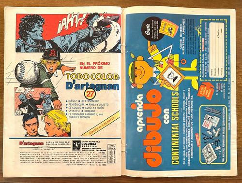 Revista Dartagnan Color Nro: 24 Completa De Colección Leer (Usado)