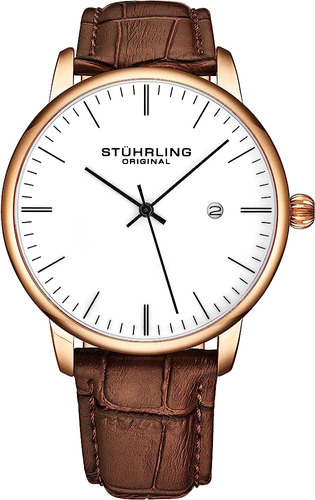 Reloj Stuhrling Analog Dial / Date / Calfskin Strap / M3997z