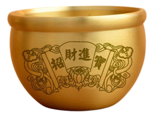 Creativo Latón Feng Shui Bowl Estatuilla 7,3 Cm X 5,3 Cm