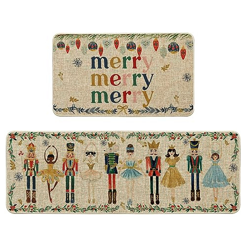 Juego De 2 Alfombras Decorativas De Navidad Diseño De ...